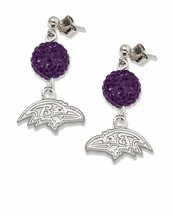 Baltimore Ravens Ovation Crystal Earrings