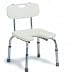 * Features a comfortable, blow-molded, high-density plastic seat and removable backrest. * U-shaped opening for personal hygienic care. * Rust resistant anodized aluminum frame. * Slip-resistant rubber tips for added stability and safety. * Seat height: adjusts from 13 to 17 in 1 increments. * Seat size: 15-3/4 x 14-1/2. * Easy to assemble with hardware and detailed instructions included. * Weight: 8 lbs. * Weight capacity: 250 lbs.