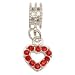 LovingtheBead &copy; Heart Dangle Slide-on & Slide-Off Bead Charm