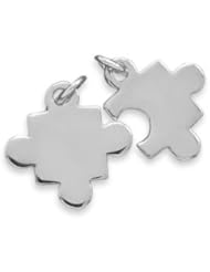 Silverflake -Rhodium Plated Puzzle Piece Charms