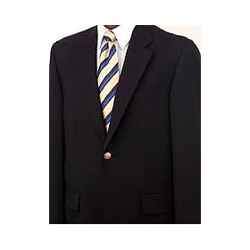 <b>Classic 2 Button Navy Wool Blazer</b>