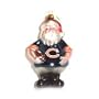 Blown Glass Santa Ornament - Chicago Bears