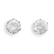 CZ Stainless Steel Stud Earrings