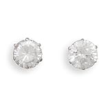 CZ Stainless Steel Stud Earrings