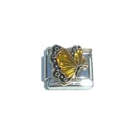 Clearly Charming November Topaz Color Butterfly Birthstone Insect Animal Italian Charm