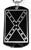 Sporting Goods : CONFEDERATE REBEL FLAG- Dog tag Necklace-FREE CHAIN-ENGRAVED