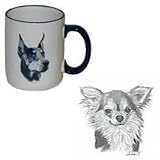 Chihuahua, Longhair Country Mug, Porcelain by Rosalinde (12 oz.)