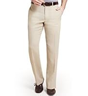 Collezione Linen Miracle™ Flat Front Trousers