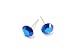 Aurore Borale Mediterranean Blue Diamond Cut Swarovski Austrian Crystal Stud Earrings, 7mm