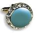 Teal with Crystal Setting