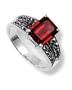 Marcasite & Garnet Ring
