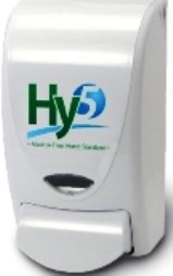 Hy5 Hand Sanitizer Wall-Mt Push Button Dispenser
