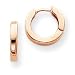 14k Rose Gold Round Hinged Hoop Earrings