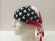 Boom Boom Cycles Hog Wear American Flag Skull DuRag Biker Cap Bandana with sweat band