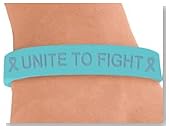 Ovarian Cancer Awareness "Unite to Fight" Wristband Adult Size