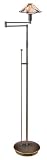Holtkoetter Old Bronze Marble Glass Swing Arm Floor Lamp