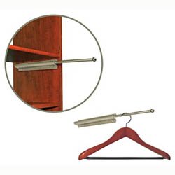 <b>Deluxe Closet Valet - Extendable - (Satin Nickel)</b>