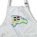 Map and Flag of the Dominican Republic with Dominican Republic in both English and Spanish - BLACK Full Length Apron With Pockets 22w X 30l