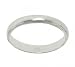 Womens Polished Solid 925 Sterling Silver Wedding Ring Band  