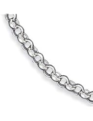 Sterling Silver Fancy Link Necklace QH1049-18"