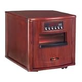 SpendLessOnHeat 1500 Infra Red Heater-cherry wood by Comfortzone 1500 Infra Red Heater