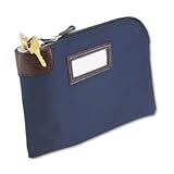 MMF Industries Night Deposit Bag, 8 1/2in.H x 11in.W, 3-Ply Nylon, Navy Blue