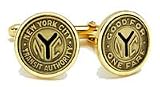 Gold plated New York Transit token cufflinks