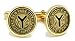 Gold plated New York Transit token cufflinks