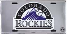 Colorado Rockies Chrome License Plate Frame MLB