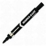 Marks-A-Lot Large Bullet Point Permanent Marker, Black Ink