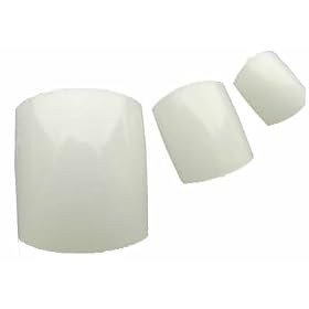 500 French Acrylic False Artificial Toenail Tips Nail Art -- Milk White