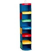 KIDS DAILY ACTIVITY ORGANIZER - 6 SHELF HANGING CLOSET