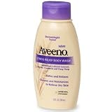 Aveeno Stress Relief Body Wash, With Lavender, Chamomile, and Ylang-Ylang, 12-Ounce Bottles (Pack of 3)