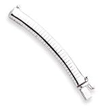 14k White Gold 6mm Dome Omega Extender for Necklace - Omega Clasp