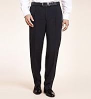 Crease Resistant Active Waistband Pleat Front Straight Fit Trousers