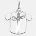 Sterling Silver Los Angeles Dodgers Lg Jersey Pendant