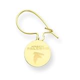14K Atlanta Falcons Logo w/Name Round Kidney Wire Earrings