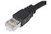 Shielded Cat. 5E Low Smoke Zero Halogen Cable, RJ45 M-M, 1.0ft, Color: Black