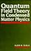 Quantum Field Theory in Condensed Matter Physics