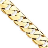 14k 15.4mm Polished Fancy Link Bracelet - 9 Inch