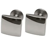 Handmade polished titanium cufflinks