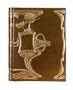 Art-Nouveau Leather Photo Album, Wedding Album, Scrapbook, Green and Gold Accent, Gift Boxed, 9.5x12"