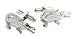 Silver plated Angry Gator alligator cufflinks with presentation box. Made in the U.S.A