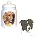 Border Collie Cookie Jar, Porcelain by Rosalinde (10' X 7')