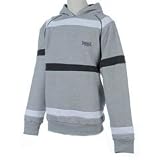 Lonsdale Stripe Hood Junior Grey Marl 13 Yrs