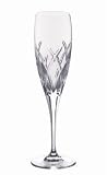 CRYSTAL FLUTE GLASSES - PAIR OF MYSTIQUE 24% CRYSTAL FLUTE/CHAMPAGNE GLASSES
