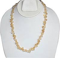 Citrine Jewelry Gemstone Necklace 17 inches