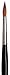 da Vinci Watercolor Series 36 Paint Brush, Round Russian Red Sable with Black Handle, Size 8