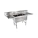 John Boos 2B18244-2D18 75" 2-Compartment Sink w/ 18"L x 24"W Bowl, 14" Deep