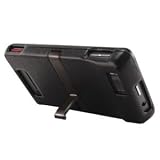 Motorola Droid X Snap on Leather Case w/ Kickstand